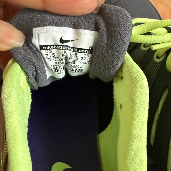 Nike sz 7.5 Gray yellow Anodyne DS‎ Air Running Shoes - Picture 6 of 10